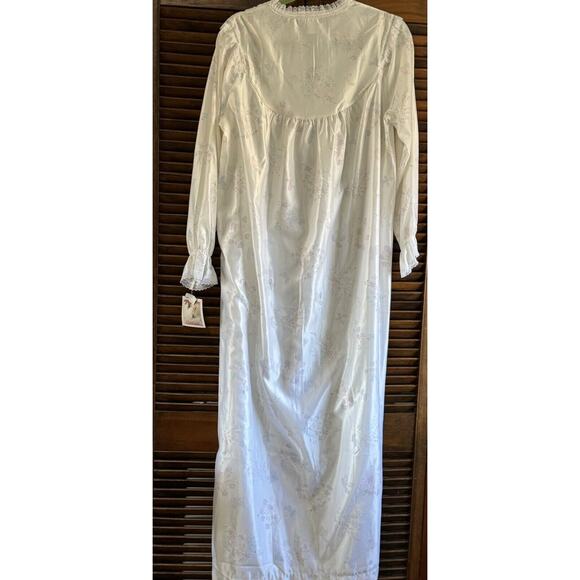 Vintage Barbizon Cuddleskin Lilac Nightgown Santin Cotton Size Lg NEW w tags3083 - Picture 7 of 14